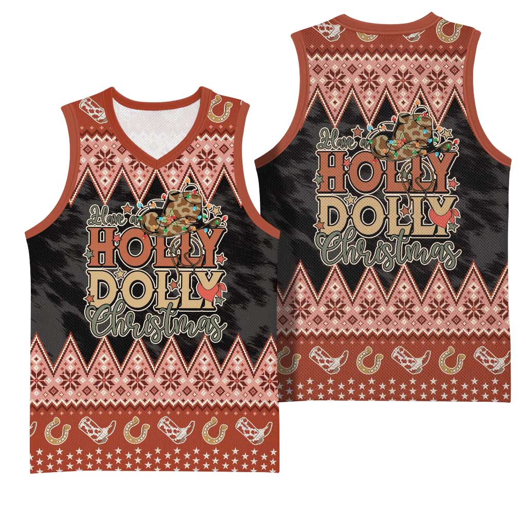 Howdy Christmas Basketball Jersey Have a Holly Jolly Christmas - Wonder Print Shop