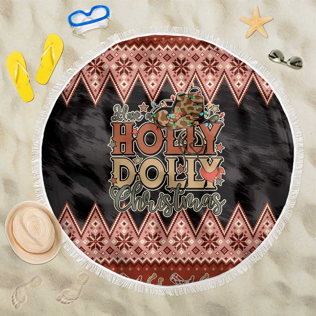 Howdy Christmas Beach Blanket Have a Holly Jolly Christmas - Wonder Print Shop