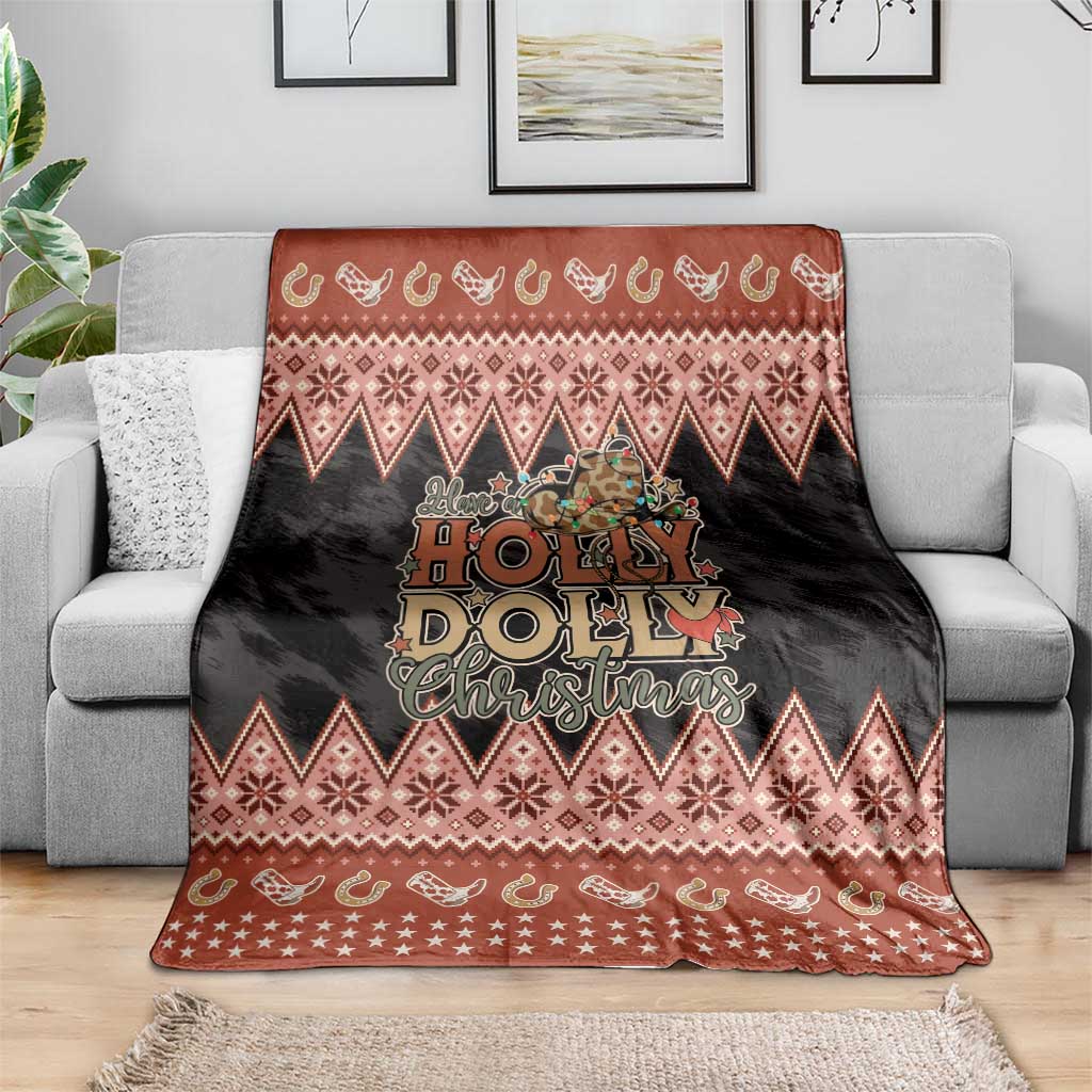 Howdy Christmas Blanket Have a Holly Jolly Christmas - Wonder Print Shop