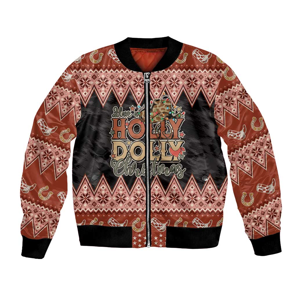 Howdy Christmas Bomber Jacket Have a Holly Jolly Christmas - Wonder Print Shop