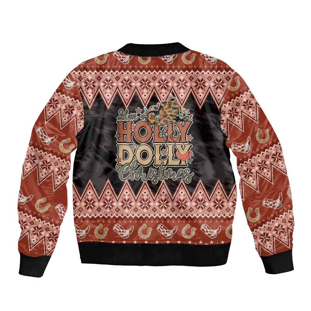 Howdy Christmas Bomber Jacket Have a Holly Jolly Christmas - Wonder Print Shop