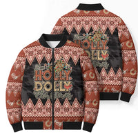 Howdy Christmas Bomber Puffer Jacket Have a Holly Jolly Christmas - Wonder Print Shop