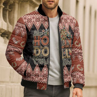 Howdy Christmas Bomber Puffer Jacket Have a Holly Jolly Christmas - Wonder Print Shop