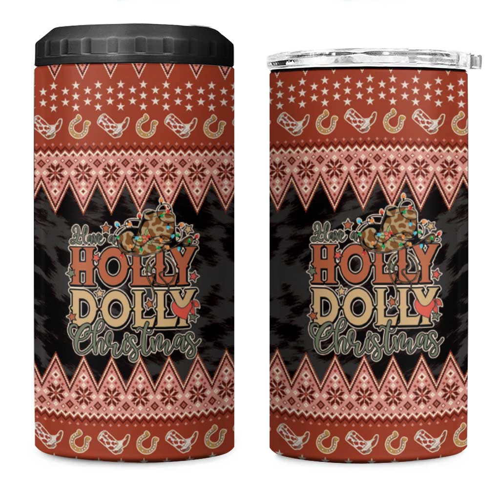 Howdy Christmas 4 in 1 Can Cooler Tumbler Have a Holly Jolly Christmas - Wonder Print Shop