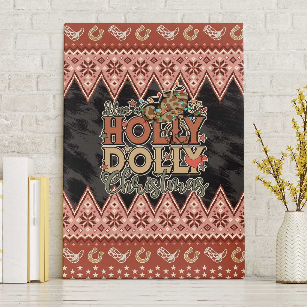 Howdy Christmas Canvas Wall Art Have a Holly Jolly Christmas - Wonder Print Shop