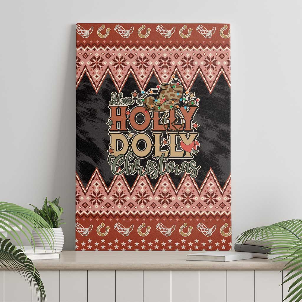 Howdy Christmas Canvas Wall Art Have a Holly Jolly Christmas - Wonder Print Shop