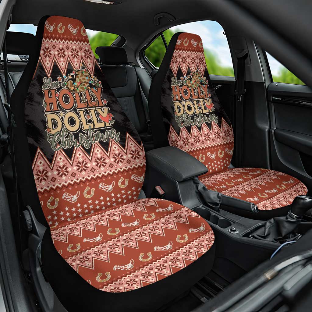 Howdy Christmas Car Seat Cover Have a Holly Jolly Christmas - Wonder Print Shop