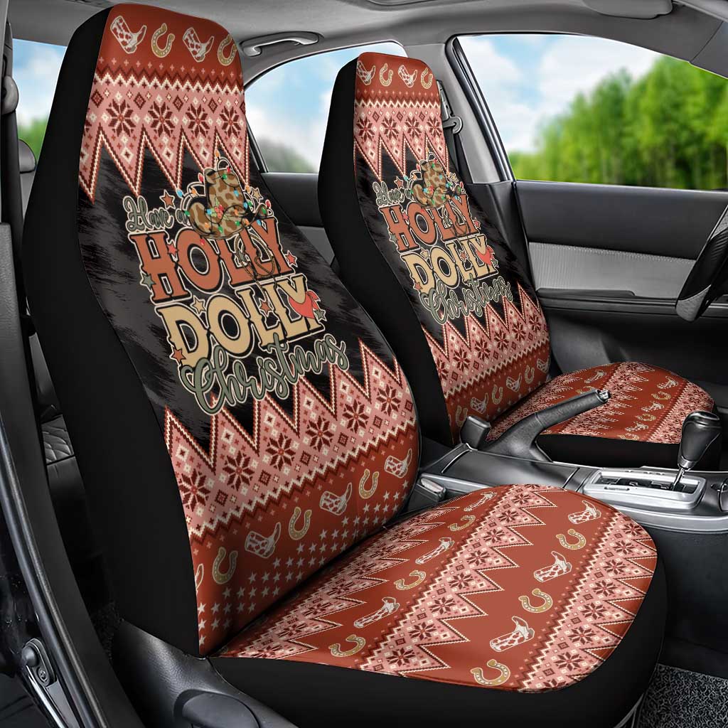 Howdy Christmas Car Seat Cover Have a Holly Jolly Christmas - Wonder Print Shop