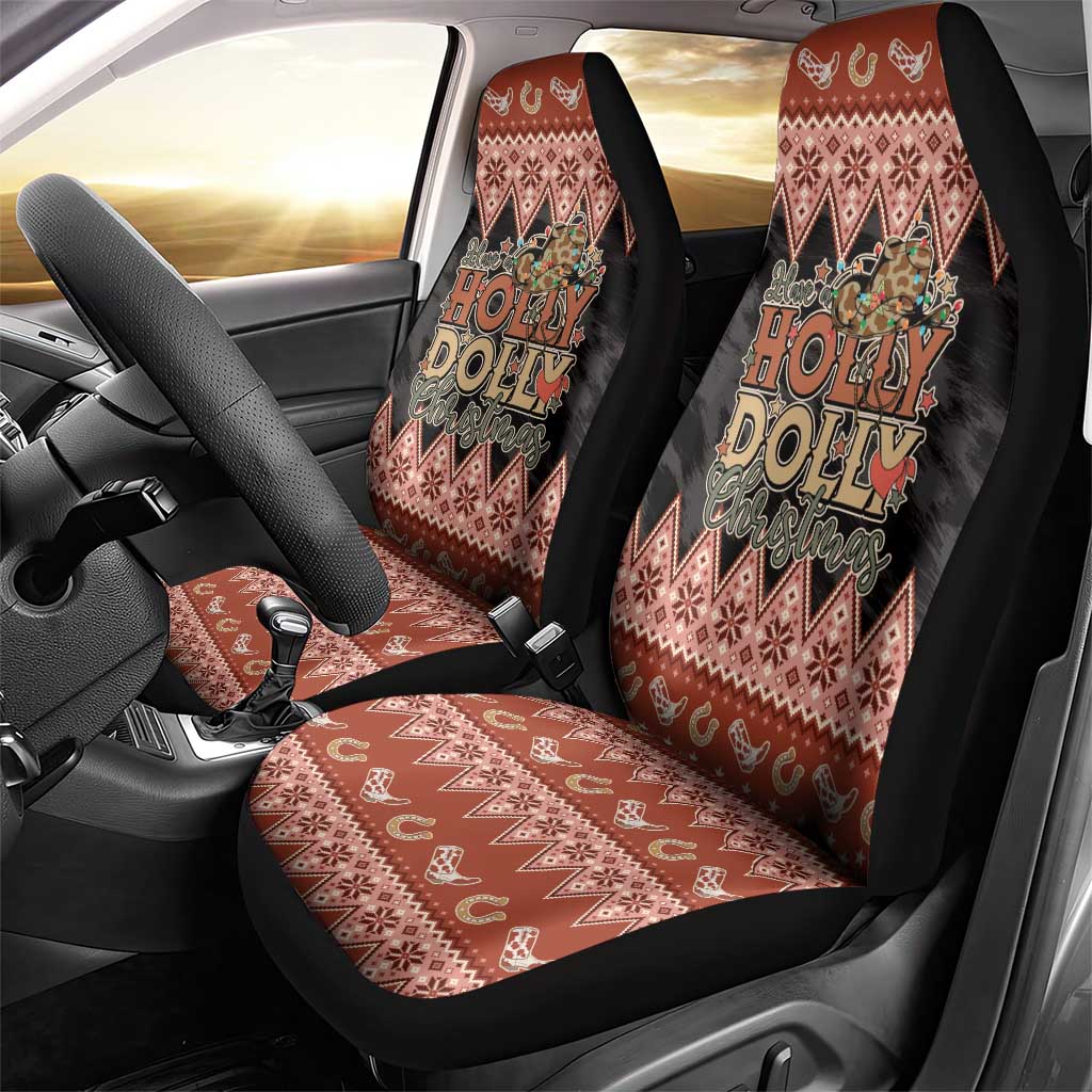 Howdy Christmas Car Seat Cover Have a Holly Jolly Christmas - Wonder Print Shop