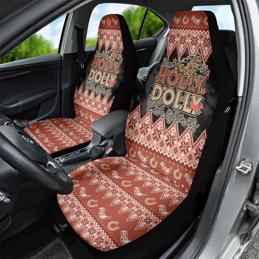 Howdy Christmas Car Seat Cover Have a Holly Jolly Christmas - Wonder Print Shop