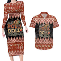 Howdy Christmas Couples Matching Long Sleeve Bodycon Dress and Hawaiian Shirt Have a Holly Jolly Christmas - Wonder Print Shop