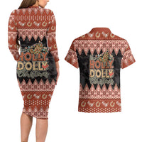 Howdy Christmas Couples Matching Long Sleeve Bodycon Dress and Hawaiian Shirt Have a Holly Jolly Christmas - Wonder Print Shop