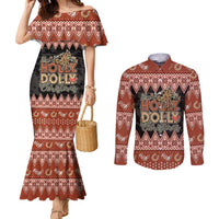 Howdy Christmas Couples Matching Mermaid Dress and Long Sleeve Button Shirt Have a Holly Jolly Christmas - Wonder Print Shop