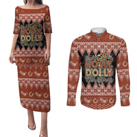 Howdy Christmas Couples Matching Puletasi and Long Sleeve Button Shirt Have a Holly Jolly Christmas - Wonder Print Shop