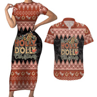 Howdy Christmas Couples Matching Short Sleeve Bodycon Dress and Hawaiian Shirt Have a Holly Jolly Christmas - Wonder Print Shop