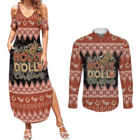 Howdy Christmas Couples Matching Summer Maxi Dress and Long Sleeve Button Shirt Have a Holly Jolly Christmas - Wonder Print Shop