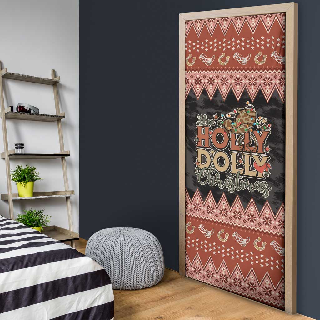 Howdy Christmas Door Cover Have a Holly Jolly Christmas - Wonder Print Shop