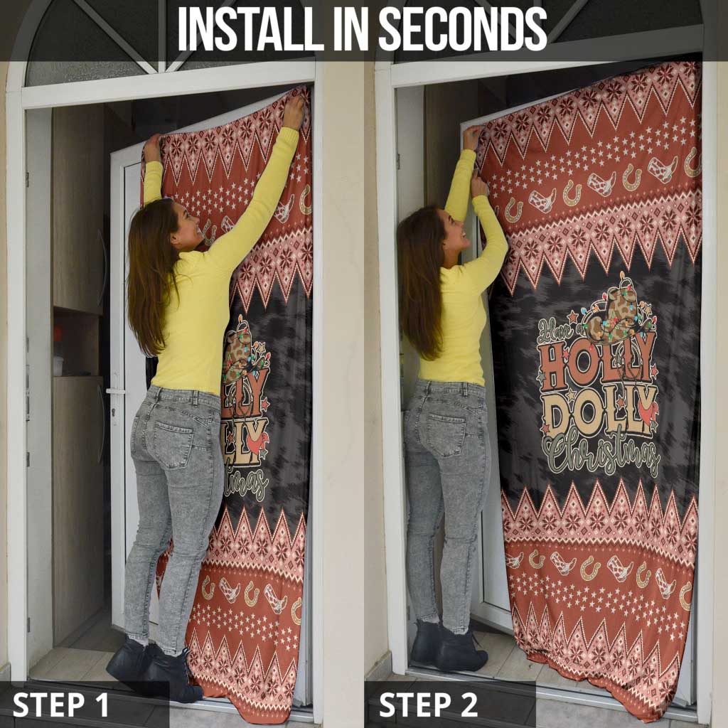 Howdy Christmas Door Cover Have a Holly Jolly Christmas - Wonder Print Shop