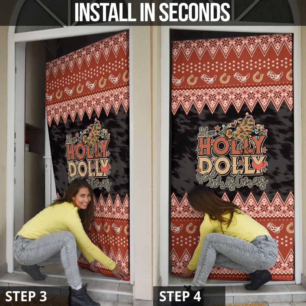 Howdy Christmas Door Cover Have a Holly Jolly Christmas - Wonder Print Shop
