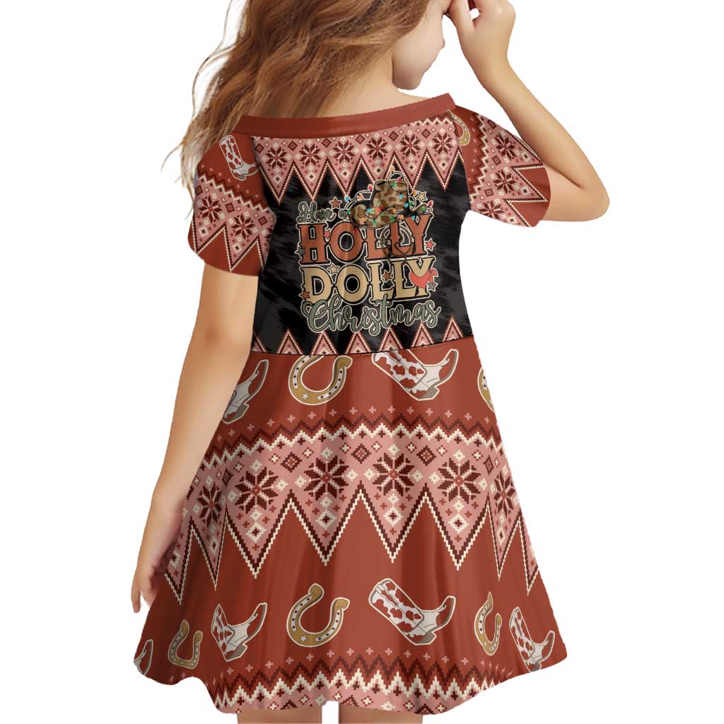 Howdy Christmas Family Matching Long Sleeve Bodycon Dress and Hawaiian Shirt Have a Holly Jolly Christmas - Wonder Print Shop