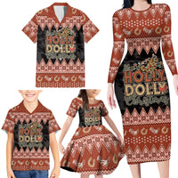 Howdy Christmas Family Matching Long Sleeve Bodycon Dress and Hawaiian Shirt Have a Holly Jolly Christmas - Wonder Print Shop