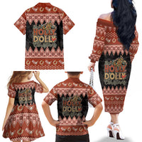 Howdy Christmas Family Matching Off The Shoulder Long Sleeve Dress and Hawaiian Shirt Have a Holly Jolly Christmas - Wonder Print Shop