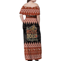 Howdy Christmas Family Matching Off Shoulder Maxi Dress and Hawaiian Shirt Have a Holly Jolly Christmas - Wonder Print Shop