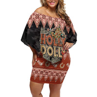 Howdy Christmas Family Matching Off Shoulder Short Dress and Hawaiian Shirt Have a Holly Jolly Christmas - Wonder Print Shop