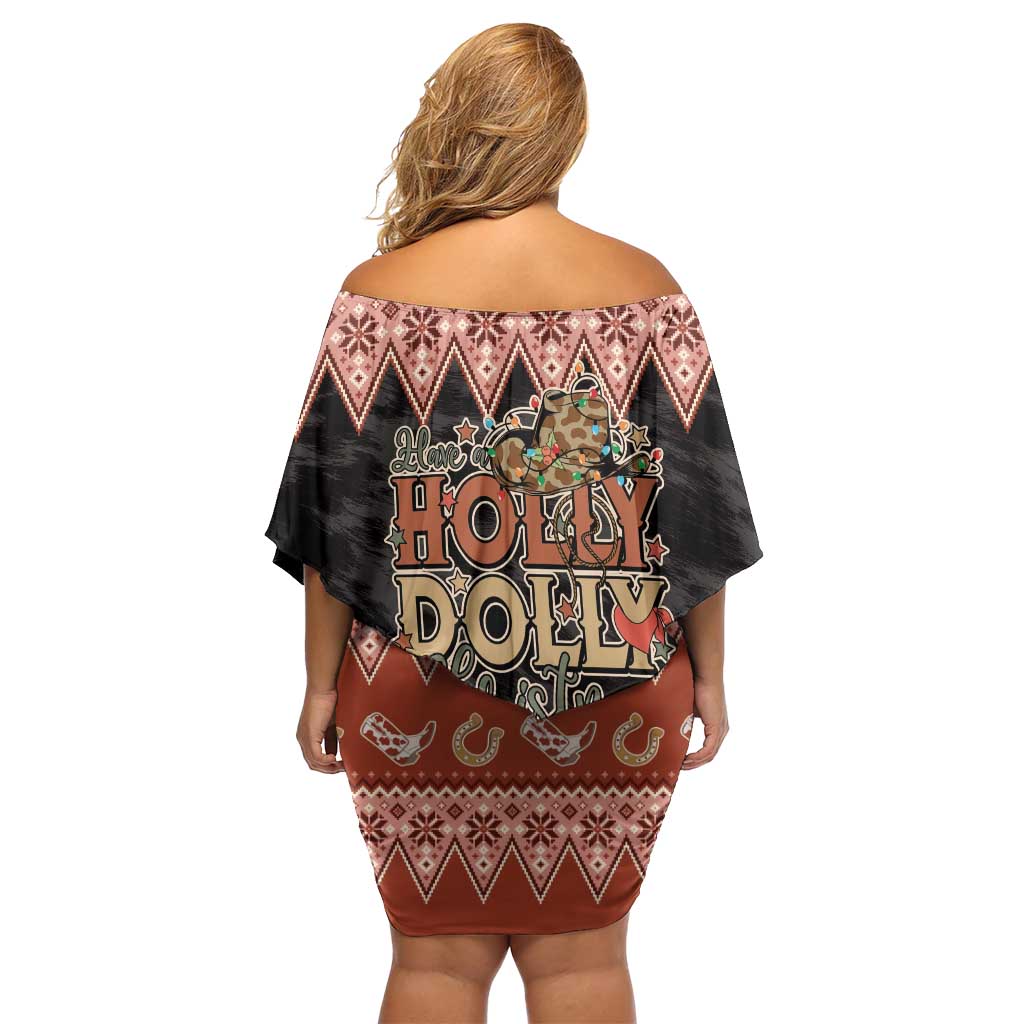 Howdy Christmas Family Matching Off Shoulder Short Dress and Hawaiian Shirt Have a Holly Jolly Christmas - Wonder Print Shop