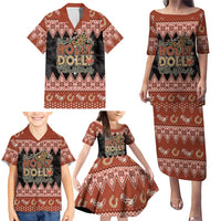 Howdy Christmas Family Matching Puletasi and Hawaiian Shirt Have a Holly Jolly Christmas - Wonder Print Shop