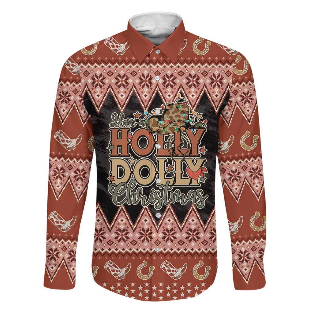 Howdy Christmas Family Matching Short Sleeve Bodycon Dress and Hawaiian Shirt Have a Holly Jolly Christmas - Wonder Print Shop