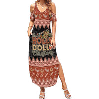Howdy Christmas Family Matching Summer Maxi Dress and Hawaiian Shirt Have a Holly Jolly Christmas - Wonder Print Shop