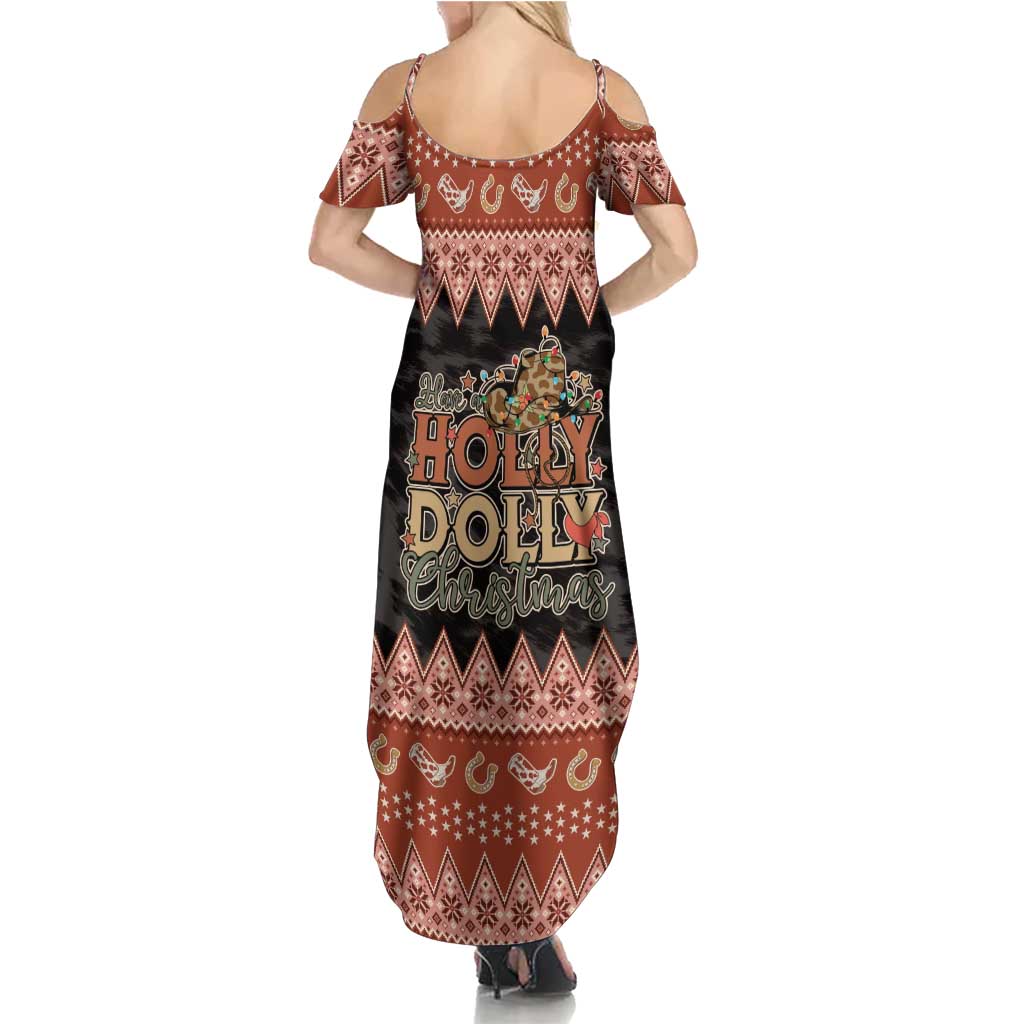 Howdy Christmas Family Matching Summer Maxi Dress and Hawaiian Shirt Have a Holly Jolly Christmas - Wonder Print Shop