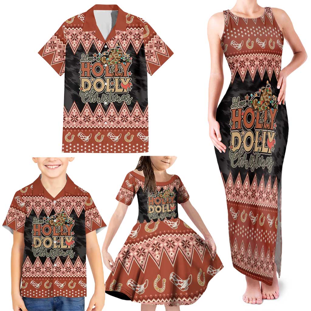 Howdy Christmas Family Matching Tank Maxi Dress and Hawaiian Shirt Have a Holly Jolly Christmas - Wonder Print Shop