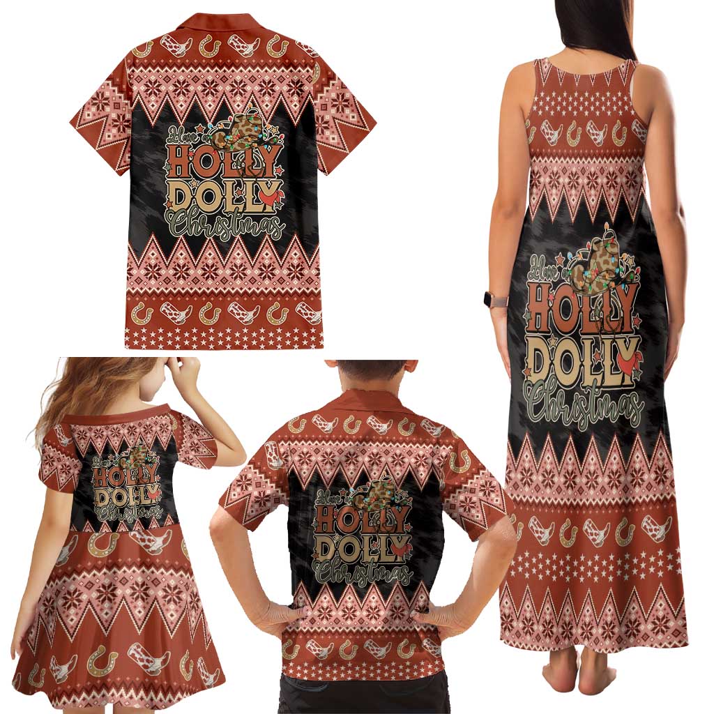 Howdy Christmas Family Matching Tank Maxi Dress and Hawaiian Shirt Have a Holly Jolly Christmas - Wonder Print Shop