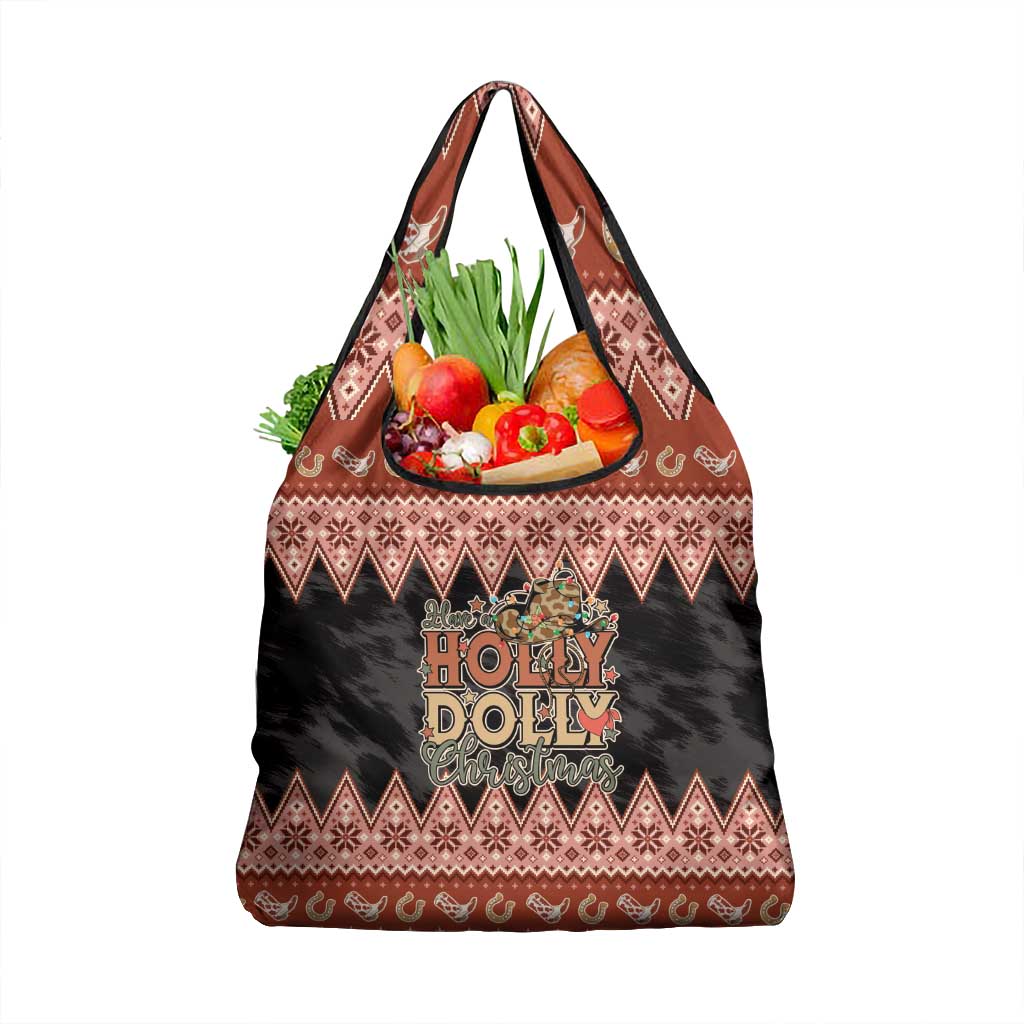 Howdy Christmas Grocery Bag Have a Holly Jolly Christmas - Wonder Print Shop