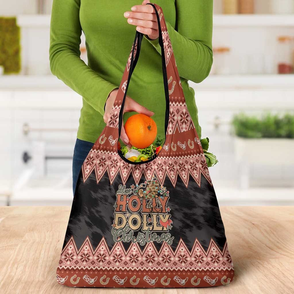 Howdy Christmas Grocery Bag Have a Holly Jolly Christmas - Wonder Print Shop