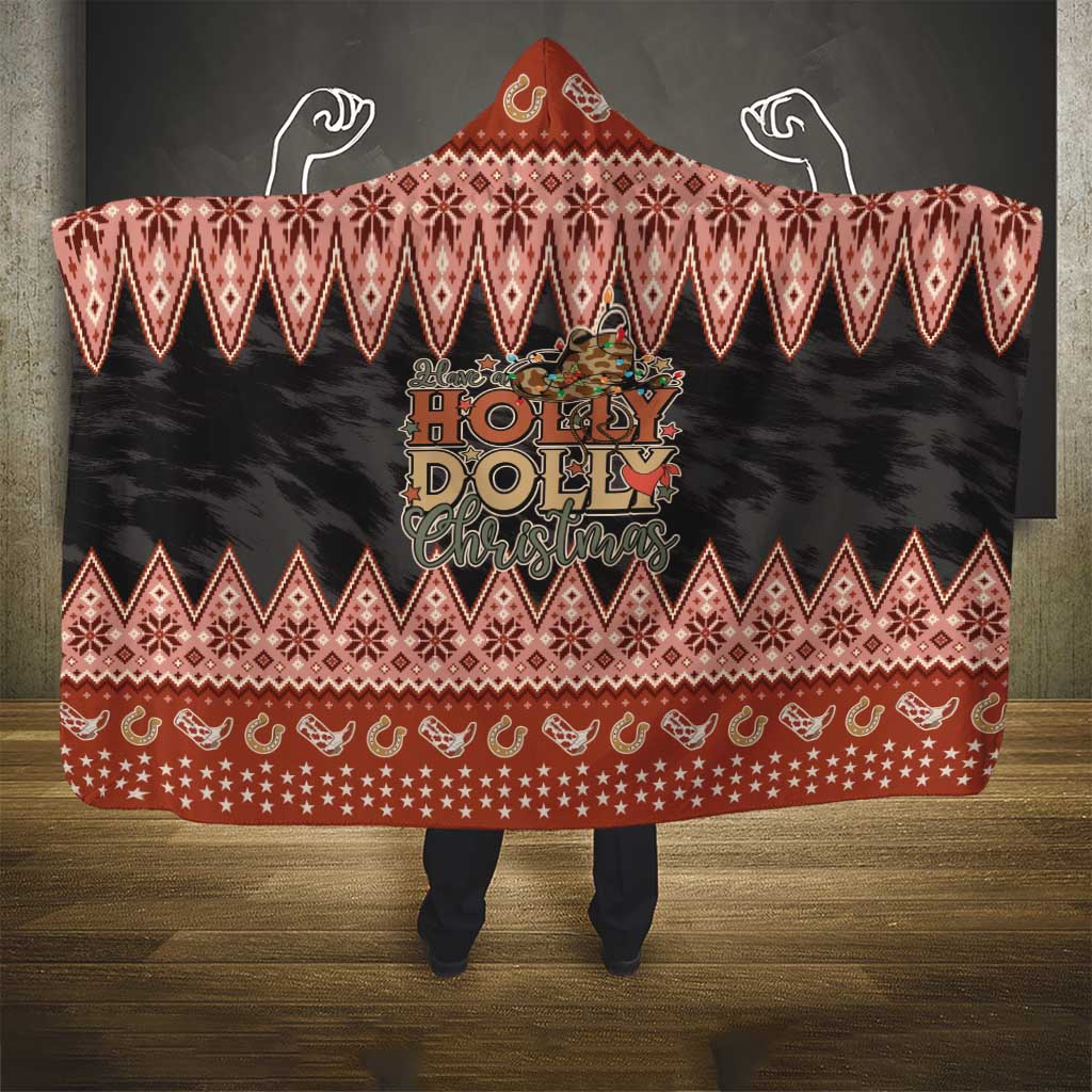 Howdy Christmas Hooded Blanket Have a Holly Jolly Christmas - Wonder Print Shop