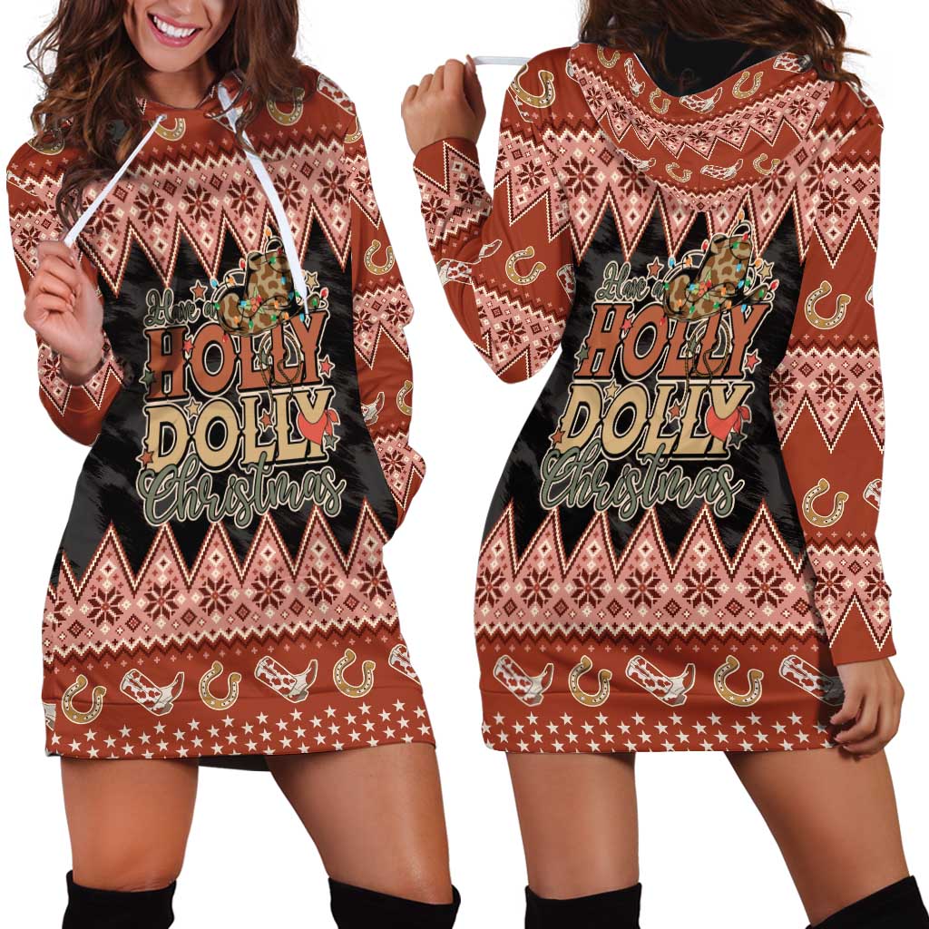 Howdy Christmas Hoodie Dress Have a Holly Jolly Christmas - Wonder Print Shop