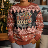 Howdy Christmas Kid Ugly Christmas Sweater Have a Holly Jolly Christmas - Wonder Print Shop