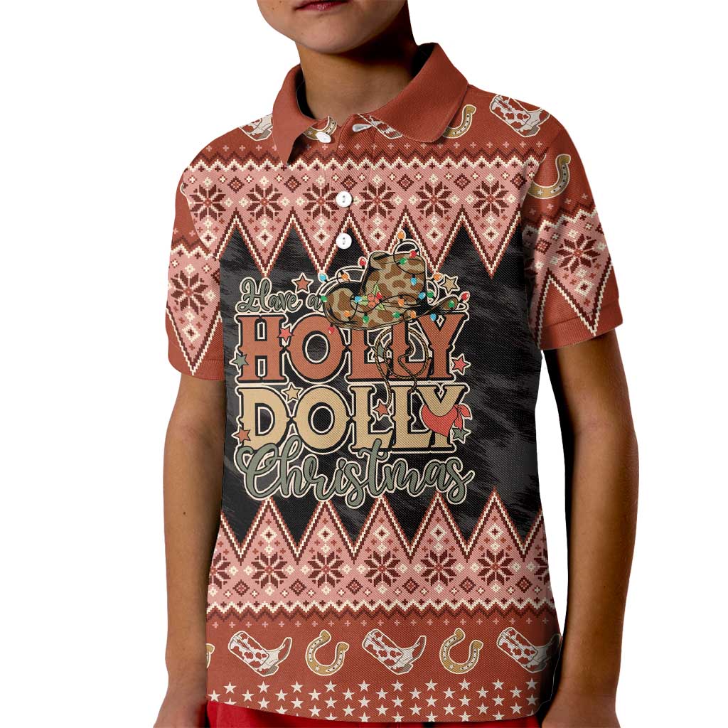 Howdy Christmas Kid Polo Shirt Have a Holly Jolly Christmas - Wonder Print Shop