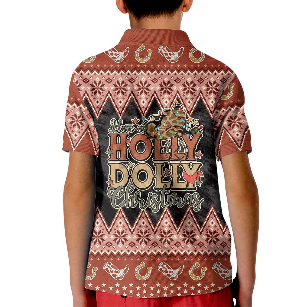 Howdy Christmas Kid Polo Shirt Have a Holly Jolly Christmas - Wonder Print Shop