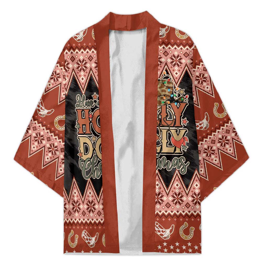 Howdy Christmas Kimono Have a Holly Jolly Christmas - Wonder Print Shop