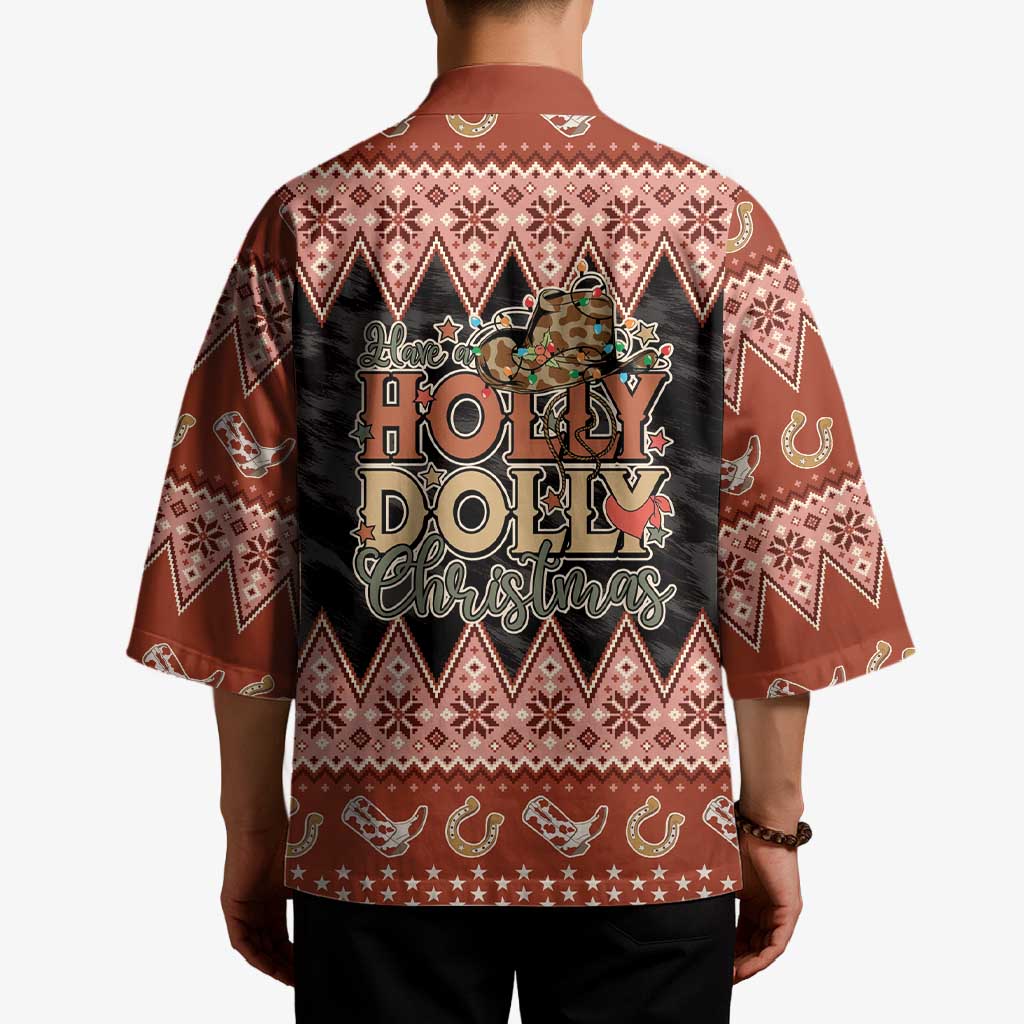 Howdy Christmas Kimono Have a Holly Jolly Christmas - Wonder Print Shop