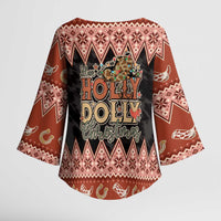 Howdy Christmas Kimono Sleeve Blouse Have a Holly Jolly Christmas - Wonder Print Shop