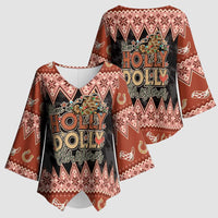 Howdy Christmas Kimono Sleeve Blouse Have a Holly Jolly Christmas - Wonder Print Shop