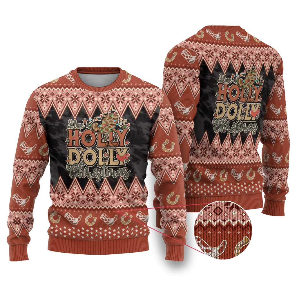 Howdy Christmas Ugly Christmas Sweater Have a Holly Jolly Christmas - Wonder Print Shop