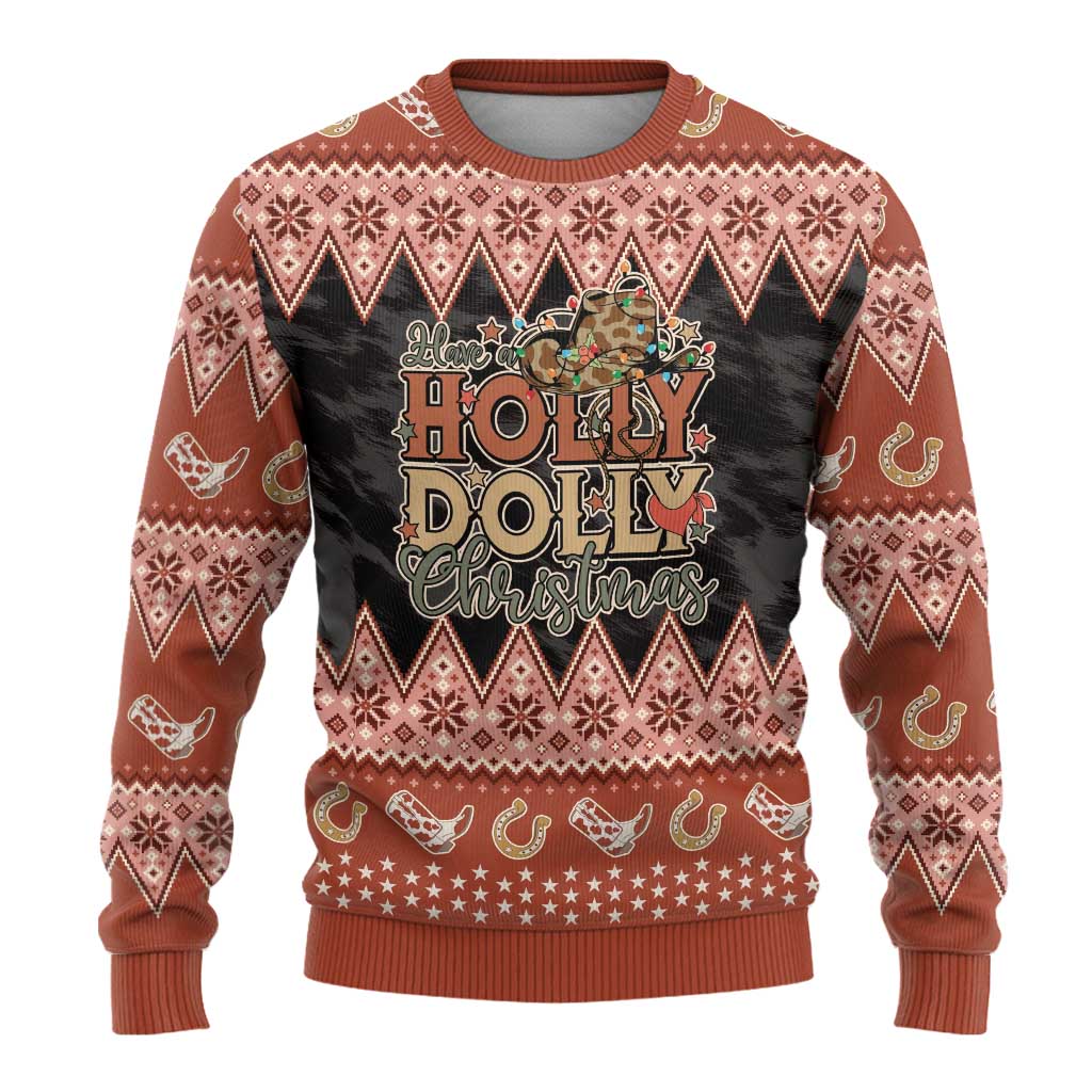 Howdy Christmas Ugly Christmas Sweater Have a Holly Jolly Christmas - Wonder Print Shop