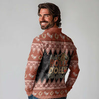 Howdy Christmas Long Sleeve Polo Shirt Have a Holly Jolly Christmas - Wonder Print Shop