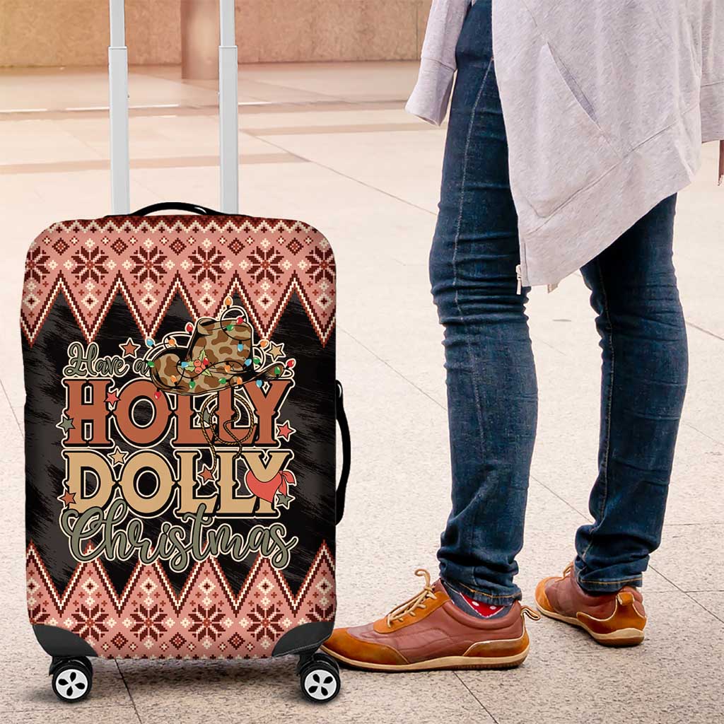 Howdy Christmas Luggage Cover Have a Holly Jolly Christmas - Wonder Print Shop